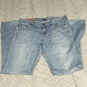 JCrew Classic Blue Flare Denim Low Rise HipSlung Jeans